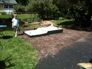 Segundo shows off the new bed